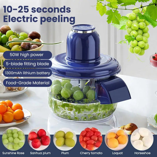Electric Grape Peeler Machine Kitchen Accessories Commercial Fruit Garlic Peeler Rechargeable Kitchen Fruit Gadgets 2025